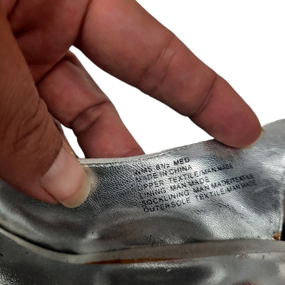 Candie's Silver Satin Gem Embellished Slingback Peep Toe Stilettos Size 8.5 - Picture 7 of 10